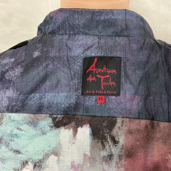 Aventures Des Toiles Purple Double Breasted Metallic Jacket Blazer EU 44 US M - Picture 7 of 9